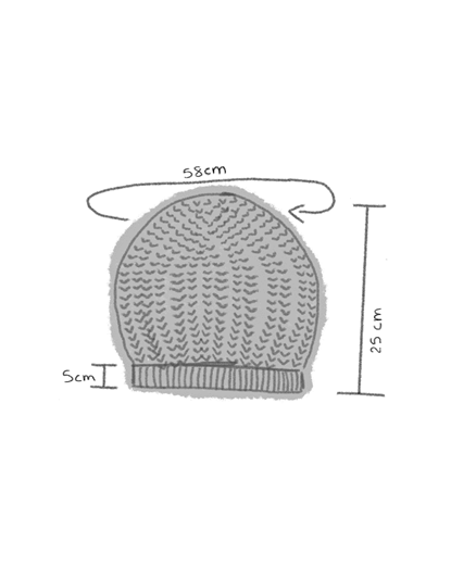 Final measurements in crochet hat