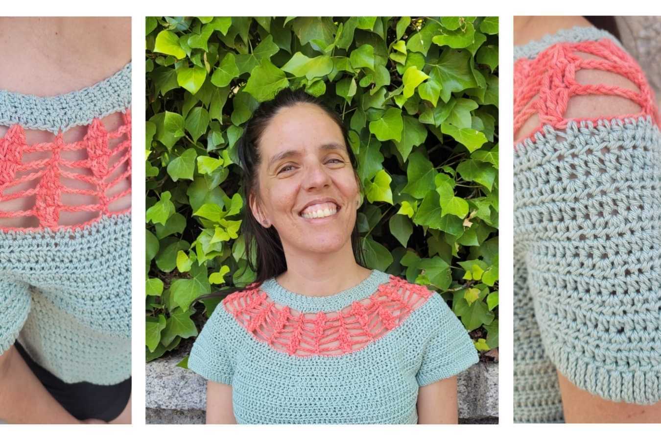 Patrón de Crochet: TOP HOJAS